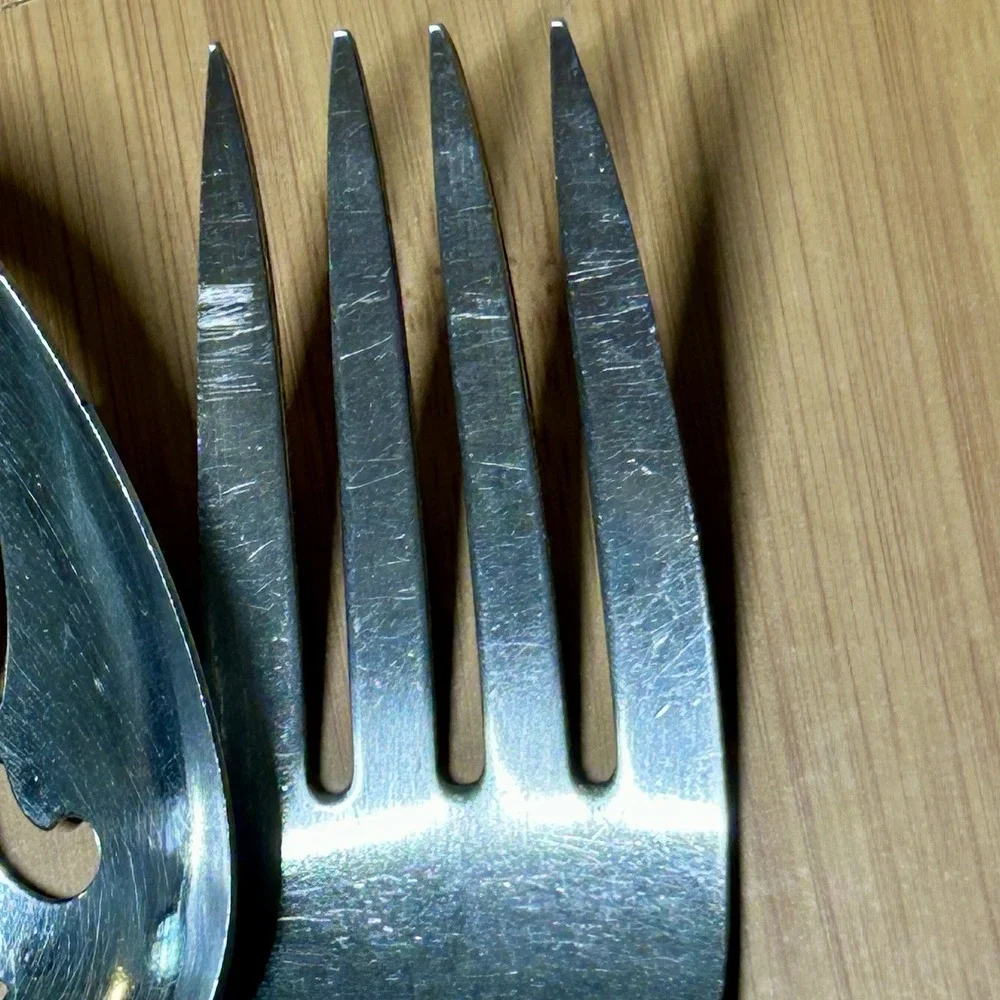 Oneida WM A Rogers Northland Serving Spoon Fork Stainless Steel Vintage 3 pc Set